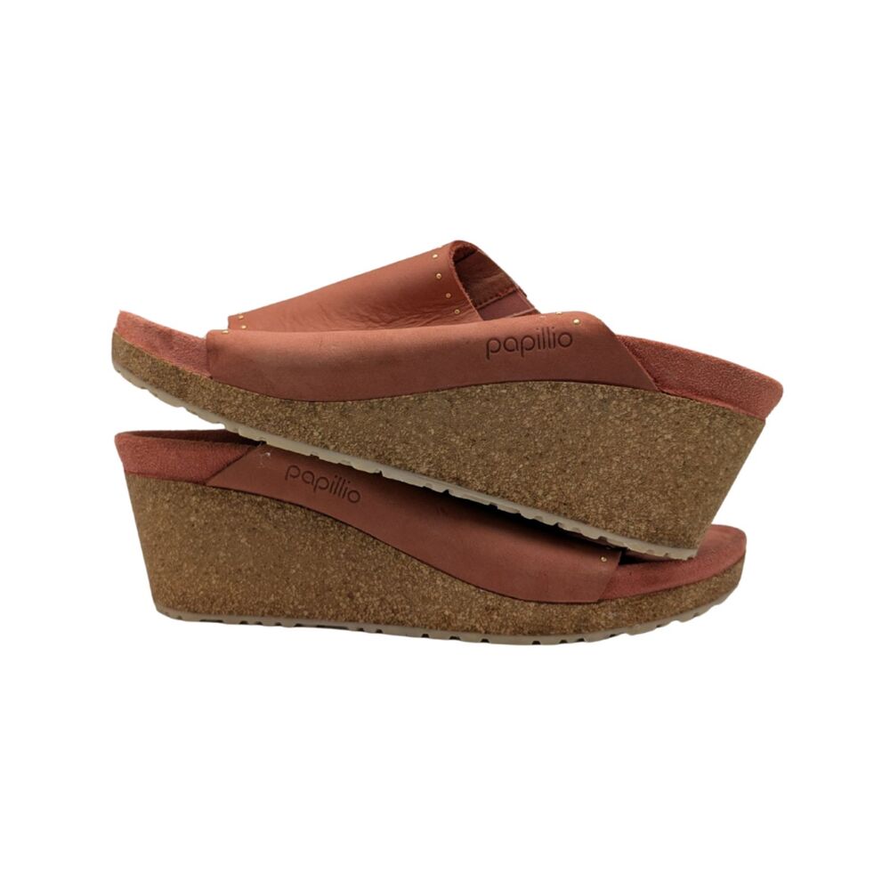 Papillio Coral Pink Nubuck Platform Clog Size EU 40 Womens 9/9.5 - Picture 4 of 8
